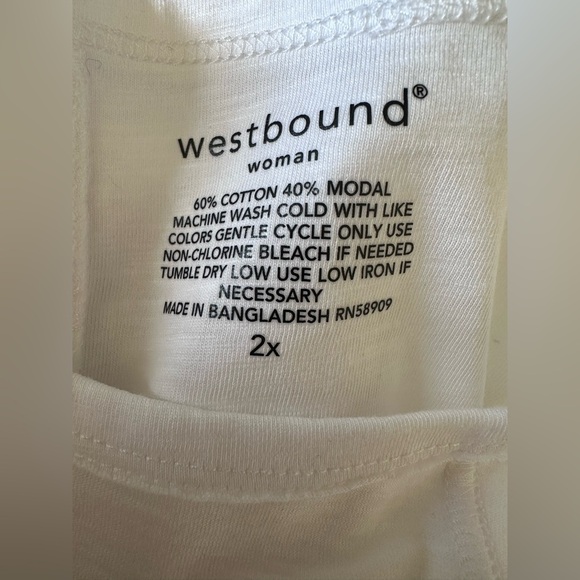 Westbound Woman Tops (3) Black, Orange, White. Size 2X - Picture 5 of 9